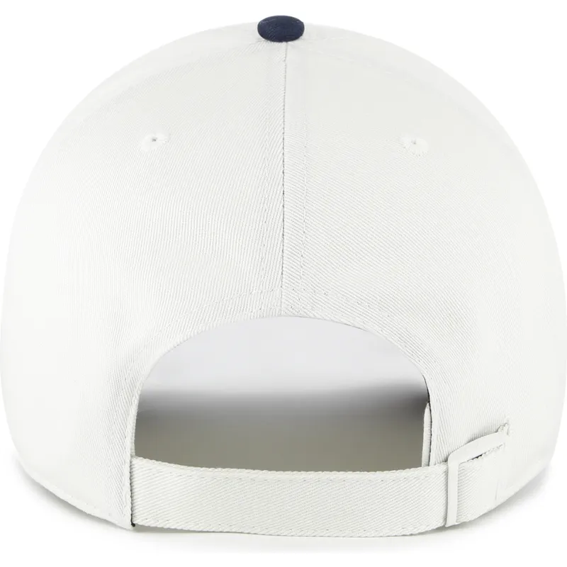 47-brand-curved-brim-clean-up-contemporary-two-tone-new-york-yankees-mlb-beige-and-navy-blue-adjustable-cap