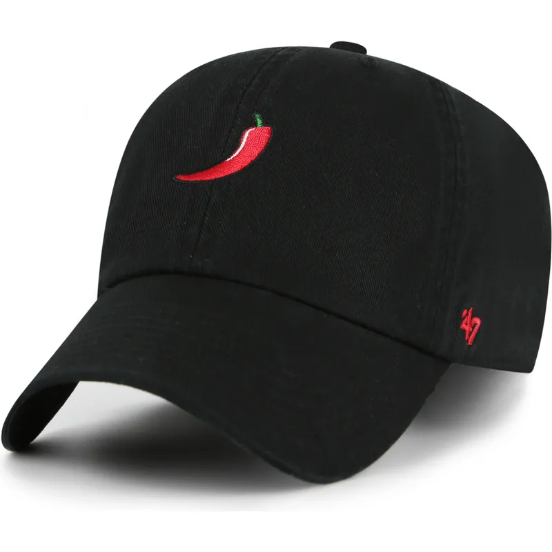 47-brand-curved-brim-guindilla-clean-up-food-base-runner-icon-black-adjustable-cap