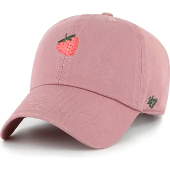 Καπέλα καμπύλη ροζ ρυθμιζόμενη ταινία Strawberry Fruit Clean Up Base Runner Icon από 47 Brand