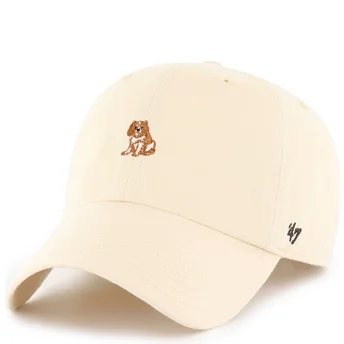 47 Brand Curved Brim Dog Clean Up Dog Base Runner Icon Beige Adjustable Cap