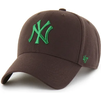 Καπέλα καμπύλη καφέ snapback MVP από New York Yankees MLB από 47 Brand
