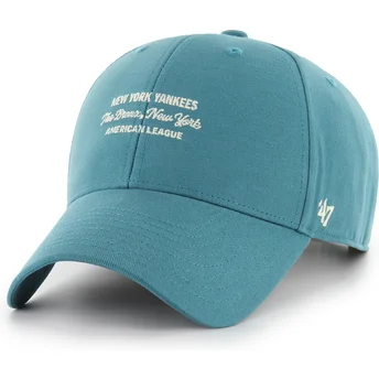 Καπέλα καμπύλη μπλε snapback MVP Contemporary Cyan από New York Yankees MLB από 47 Brand