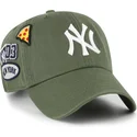 47-brand-curved-brim-clean-up-badges-new-york-yankees-mlb-green-adjustable-cap