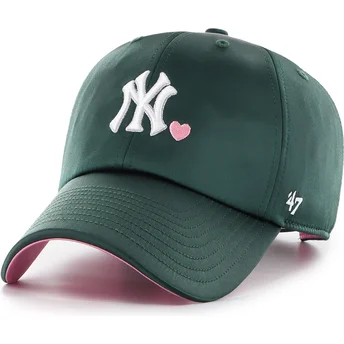 47 Brand Curved Brim Clean Up With Love New York Yankees MLB Green Adjustable Cap