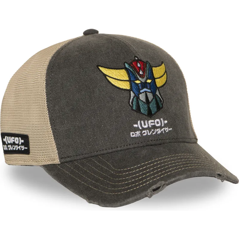 capslab-robot-grendizer-gol7-golb-grey-and-beige-trucker-hat