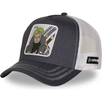 Capslab Roronoa Zoro OP7 ZORB One Piece Grey and White Trucker Hat