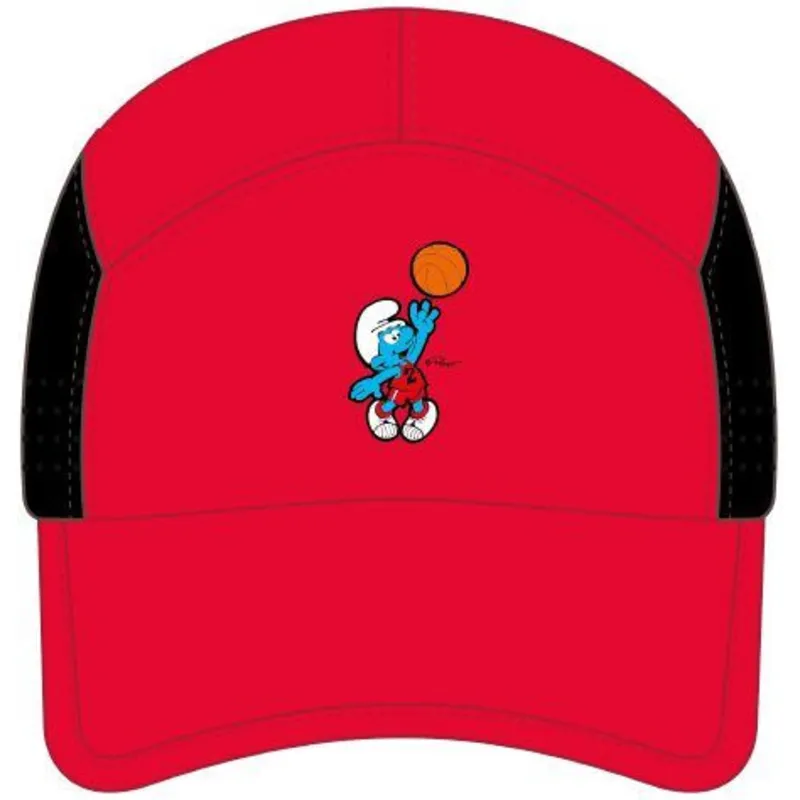 capslab-curved-brim-smu2-dunb-the-smurfs-red-snapback-cap