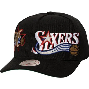 Καπέλα καμπύλη μαύρο snapback Busted Pro από Philadelphia 76ers NBA από Mitchell & Ness