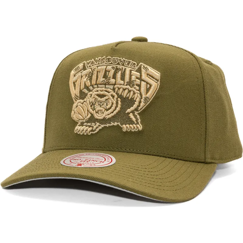 mitchell-ness-curved-brim-fashion-basic-pro-vancouver-grizzlies-nba-green-snapback-cap