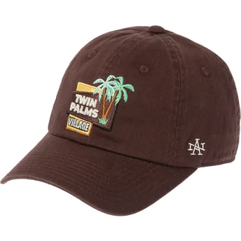 Καπέλα καμπύλη καφέ ρυθμιζόμενη ταινία Twin Palms Village Ballpark από American Needle