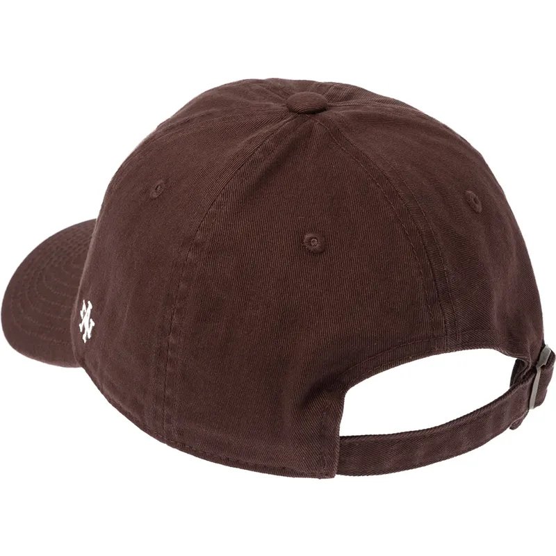 american-needle-curved-brim-twin-palms-village-ballpark-brown-adjustable-cap