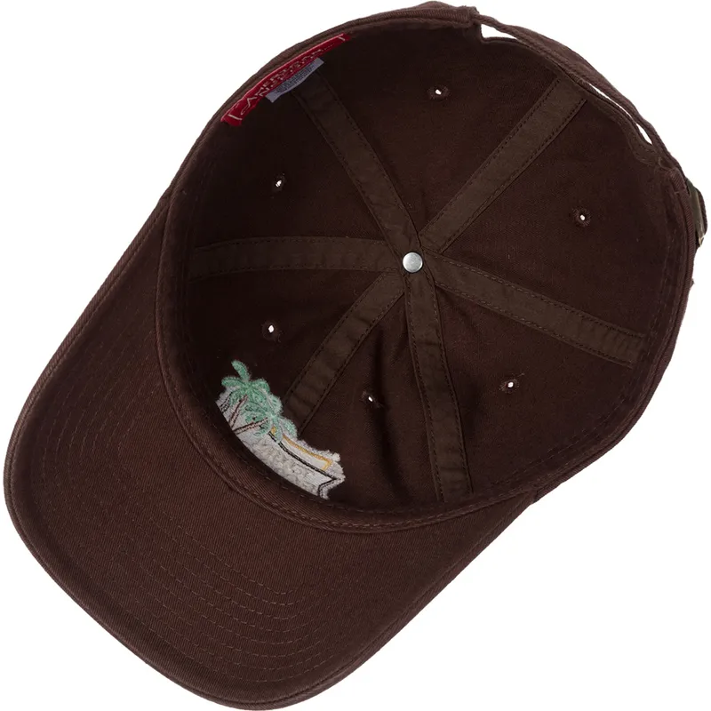 american-needle-curved-brim-twin-palms-village-ballpark-brown-adjustable-cap