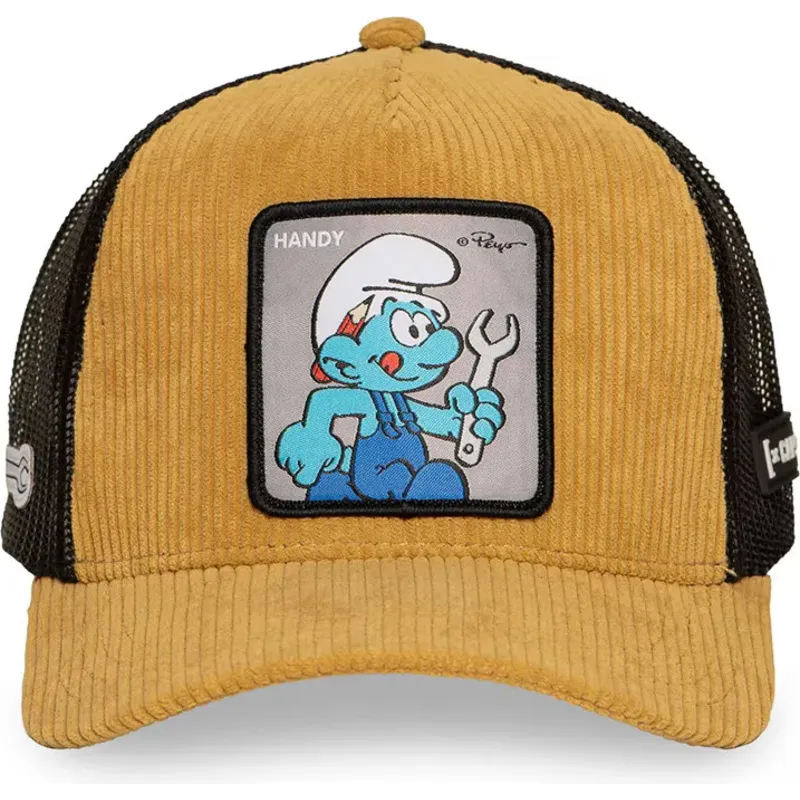 capslab-handy-smurf-smu-handy-the-smurfs-brown-and-black-trucker-hat
