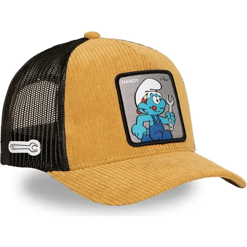 capslab-handy-smurf-smu-handy-the-smurfs-brown-and-black-trucker-hat