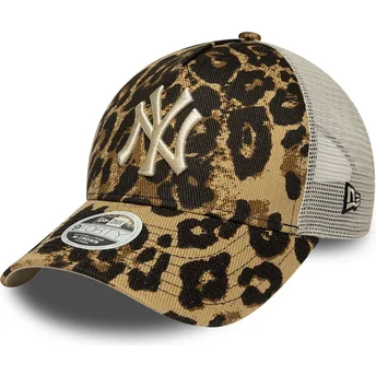 Καπέλα καμπύλη λεοπάρδαλη snapback 9FORTY M-Crown A Frame Leopard από New York Yankees MLB από New Era