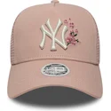 new-era-women-9forty-a-frame-floral-new-york-yankees-mlb-pink-trucker-hat