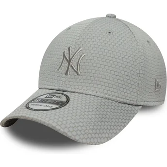 Καπέλα καμπύλη γκρι προσαρμοσμένο 39THIRTY Stretch Mesh από New York Yankees MLB από New Era