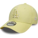 new-era-curved-brim-yellow-logo-9forty-team-outline-los-angeles-dodgers-mlb-yellow-adjustable-cap