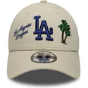new-era-curved-brim-9forty-city-icon-los-angeles-dodgers-mlb-beige-adjustable-cap