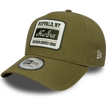 Καπέλα καμπύλη πράσινο snapback E Frame Patch Linen από New Era