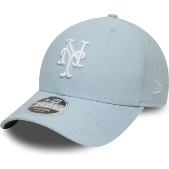 Καπέλα καμπύλη μπλε snapback 9FORTY M-Crown Linen από New York Mets MLB από New Era