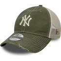 new-era-9twenty-cotton-canv-new-york-yankees-mlb-green-adjustable-trucker-hat