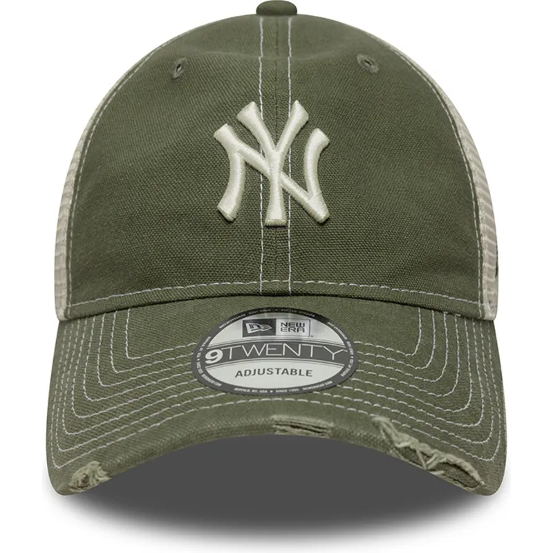 new-era-9twenty-cotton-canv-new-york-yankees-mlb-green-adjustable-trucker-hat