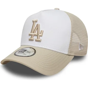 Καπέλα καμπύλη μπεζ snapback A Frame League Essential από Los Angeles Dodgers MLB από New Era