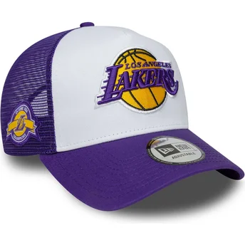 Καπέλα καμπύλη βιολετί snapback A Frame Side Patch από Los Angeles Lakers NBA από New Era