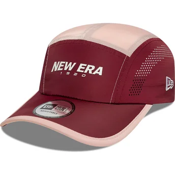 Καπέλα καμπύλη 5 panel κόκκινο ρυθμιζόμενη ταινία Runner Colour Block από New Era