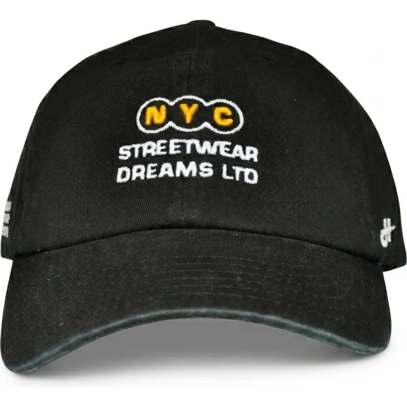 homenage-curved-brim-ny-dreams-just-kids-the-90s-black-adjustable-cap