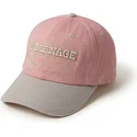homenage-curved-brim-statue-just-kids-the-90s-pink-and-grey-adjustable-cap