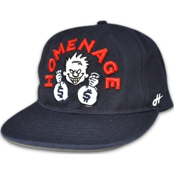 Καπέλα επίπεδη ναυτικό μπλε snapback Money Music Shapes Identity The Snap από Homenage