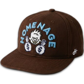 Καπέλα επίπεδη καφέ snapback Money Music Shapes Identity The Snap από Homenage