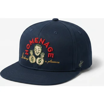 Homenage Curved Brim Money Music Shapes Identity The Snap Navy Blue Snapback Cap