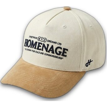 Καπέλα καμπύλη μπεζ snapback Suede Liberty Sport The Retro από Homenage