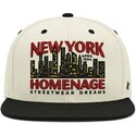 homenage-flat-brim-nysky-skylines-the-snap-beige-and-black-snapback-cap