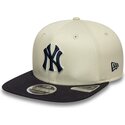 new-era-flat-brim-navy-blue-logo-9fifty-original-fit-world-series-new-york-yankees-mlb-beige-snapback-cap