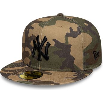 Καπέλα επίπεδη καμουφλάζ προσαρμοσμένο 59FIFTY Camo από New York Yankees MLB από New Era