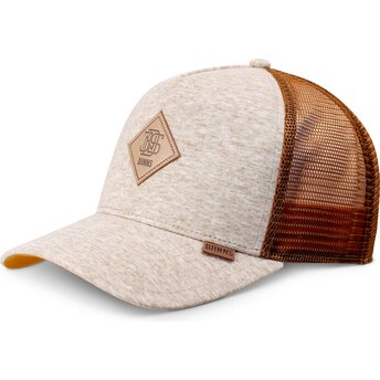 Καπέλα καμπύλη μπεζ snapback HFT ColourMelange από Djinns