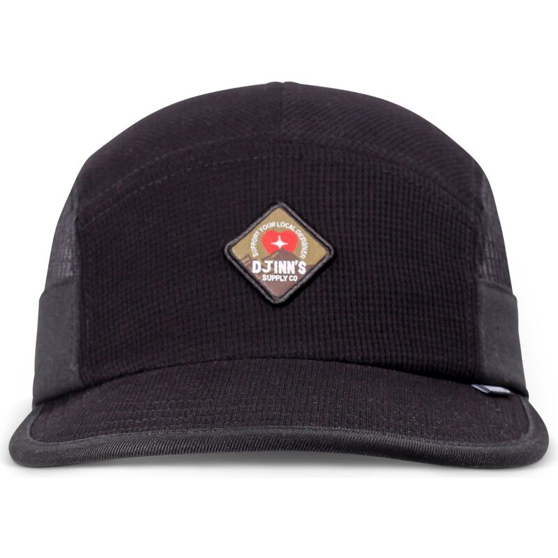 djinns-flat-brim-soft-waffle-mountain-black-adjustable-cap