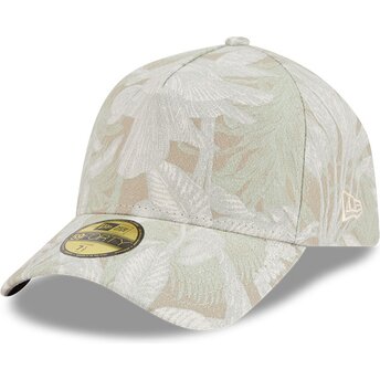 Καπέλα καμπύλη μπεζ προσαρμοσμένο 59FORTY A Frame Leafy Palm από New Era