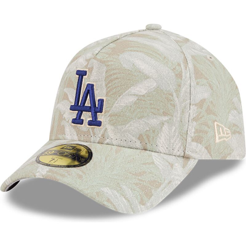 new-era-curved-brim-59forty-a-frame-leafy-palm-los-angeles-dodgers-mlb-beige-fitted-cap