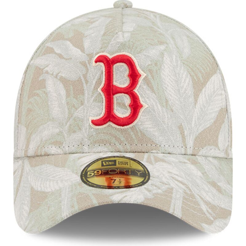 new-era-curved-brim-59forty-a-frame-leafy-palm-boston-red-sox-mlb-beige-fitted-cap new-era-curved-brim-59forty-a-frame-leafy-palm-boston-red-sox-mlb-beige-fitted-cap