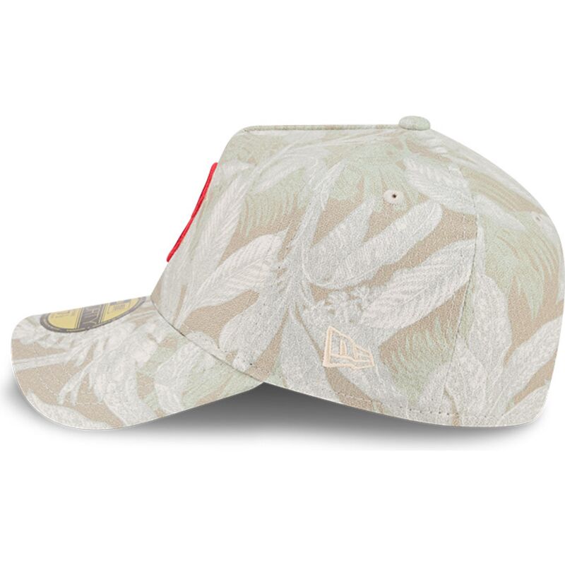 new-era-curved-brim-59forty-a-frame-leafy-palm-boston-red-sox-mlb-beige-fitted-cap new-era-curved-brim-59forty-a-frame-leafy-palm-boston-red-sox-mlb-beige-fitted-cap