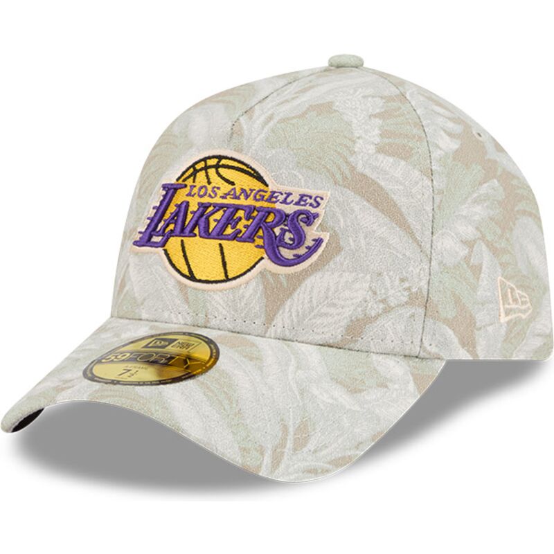new-era-curved-brim-59forty-a-frame-leafy-palm-los-angeles-lakers-nba-beige-fitted-cap