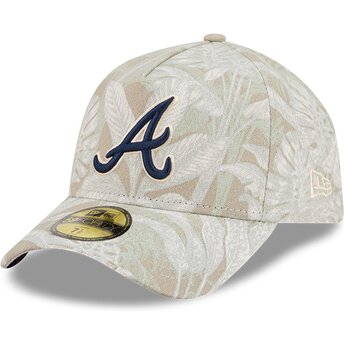 Καπέλα καμπύλη μπεζ προσαρμοσμένο 59FORTY A Frame Leafy Palm από Atlanta Braves MLB από New Era
