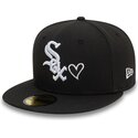 new-era-flat-brim-59fifty-heart-icon-chicago-white-sox-mlb-black-fitted-cap