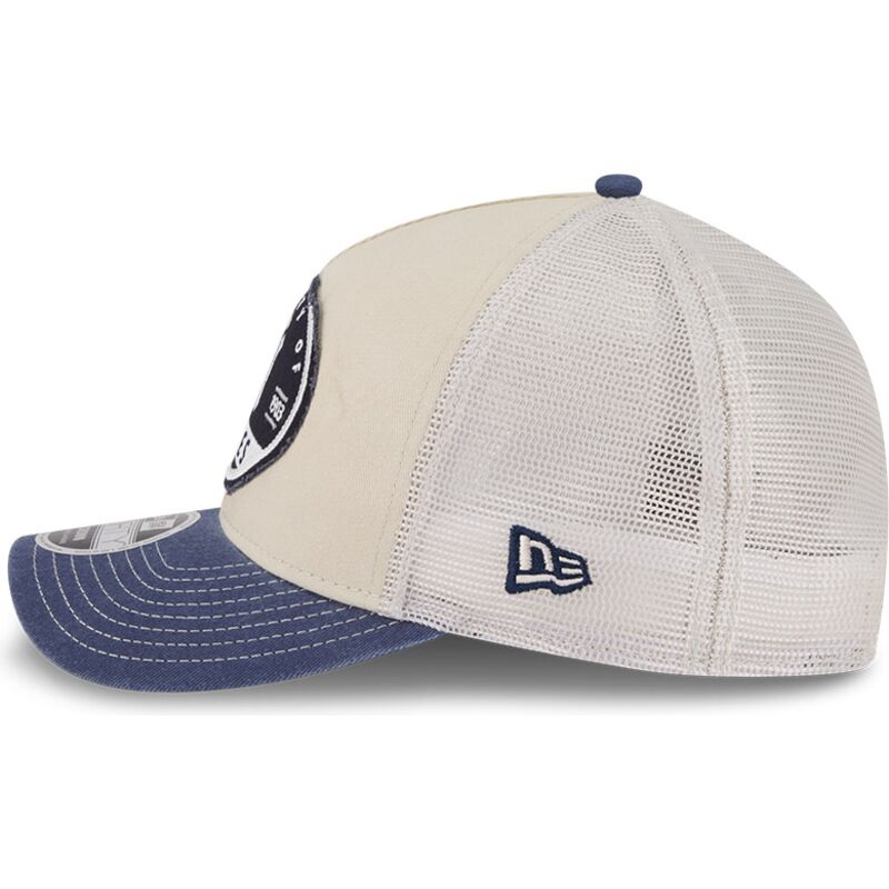 new-era-9forty-m-crown-a-frame-fray-new-york-yankees-mlb-beige-and-navy-blue-trucker-hat new-era-9forty-m-crown-a-frame-fray-new-york-yankees-mlb-beige-and-navy-blue-trucker-hat