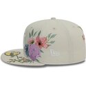 new-era-flat-brim-59fifty-floral-new-york-yankees-mlb-beige-fitted-cap